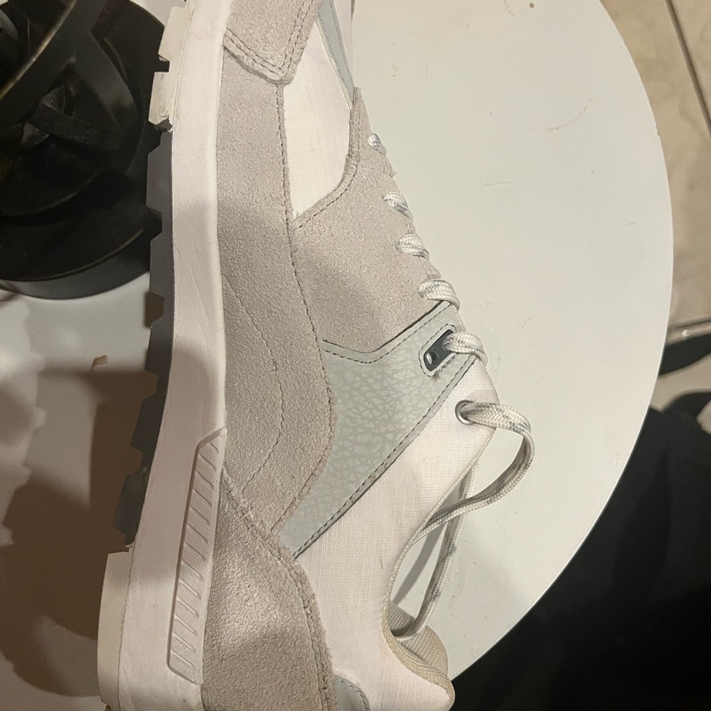 Timberland White and Gray Sneakers with Sleek Design